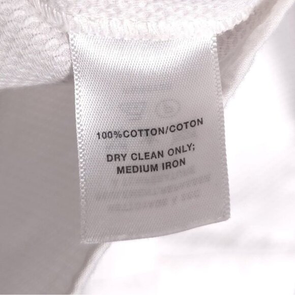 LAFAYETTE 148 NY Women’s Textured Cotton Button Up Shirt White Long Sleeve SMALL - Picture 8 of 8